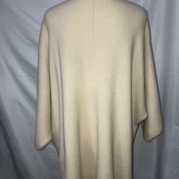 ALBERTO MAKALI Cream Knit Open Front Cardigan Blazer Jacket - Picture 3 of 4